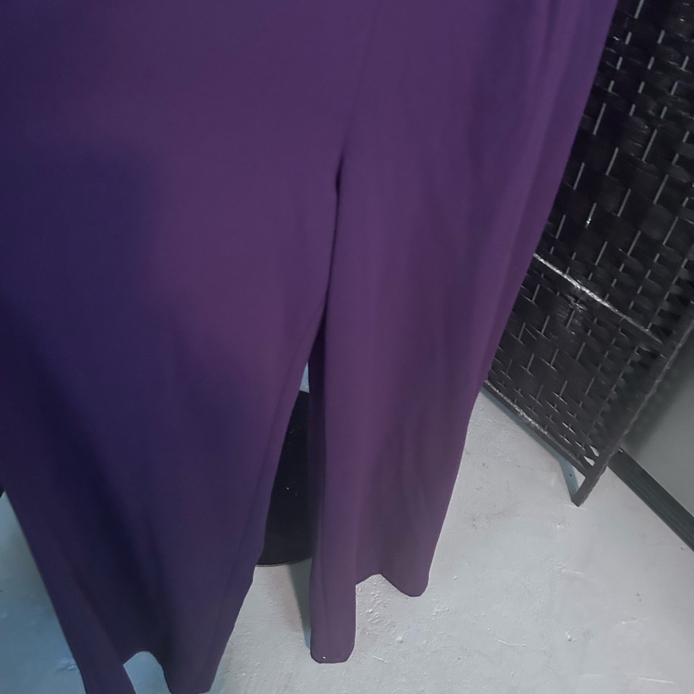 Calvin Klein aubergine gold hardware jumpsuit size 12 - Picture 8 of 13